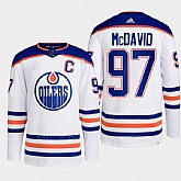 Men's Edmonton Oilers #97 Connor McDavid White Adidas Away Stitched Hockey Jersey,baseball caps,new era cap wholesale,wholesale hats